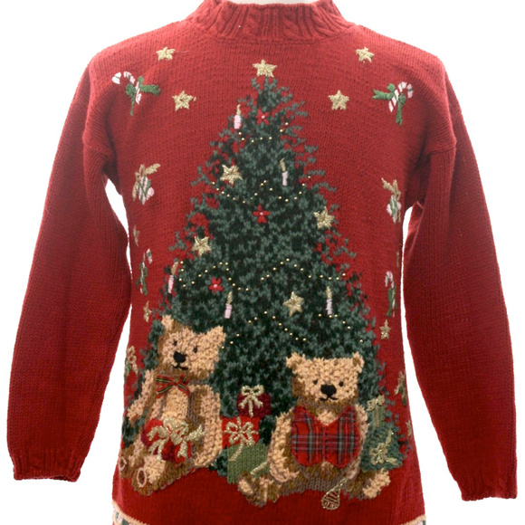 Vtg Casual Corner Christmas Sweater 